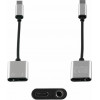 Volte-Tel ����������� 2 In 1 �������� ��� Audio Adapter Type C To 3.5MM JACK+Type C 2.4A WHITE - (5205308228667)