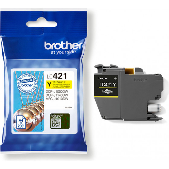 Brother ������ Inkjet LC-421YEllow (BRO-LC421Y) - (LC421Y)