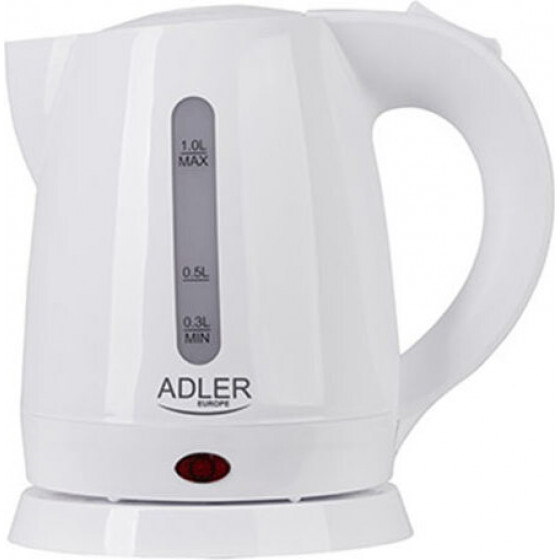 Adler Plastic Kettle 1L White - (AD1272)