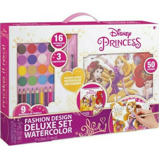 Make it Real Disney Princess: Fashion Design Deluxe Set Watercolor (4252)