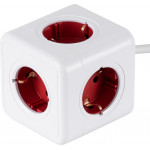 GloboStar Travel Powercube Pro Certified ��������� 5 ������ �� 1.5m K������ - 5 ������ ��������� Childproof Eu Schuko Ac 220-240V �7.5 x �11.5 x �7.5 - ����� �� ������� - Max Load 3680W/16A - (79645)