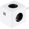 GloboStar Travel Powercube Pro Certified ��������� 6 ������ �� 1.5m K������ - 4 ������ ��������� Childproof Eu Schuko Ac 220-240V & 2 ������ Usb Max 2.1A/Dc 5V �7.5 x �7.5 x �7.5 - ����� �� ���� - Max Load 3680W/16A - (79639)