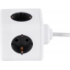 GloboStar Travel Powercube Pro Certified ��������� 6 ������ �� 1.5m K������ - 4 ������ ��������� Childproof Eu Schuko Ac 220-240V & 2 ������ Usb Max 2.1A/Dc 5V �7.5 x �7.5 x �7.5 - ����� �� ���� - Max Load 3680W/16A - (79639)