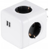 GloboStar Travel Powercube Pro Certified ��������� 6 ������ �� 4 ������ ��������� Childproof Eu Schuko Ac 220-240V & 2 ������ Usb Max 2.1A/Dc 5V �7.5 x �11.5 x �7.5 - ����� �� ���� - Max Load 3680W/16A - (79633)