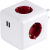 GloboStar Travel Powercube Pro Certified ��������� 6 ������ �� 4 ������ ��������� Childproof Eu Schuko Ac 220-240V & 2 ������ Usb Max 2.1A/Dc 5V �7.5 x �11.5 x �7.5 - ����� �� ������� - Max Load 3680W/16A - (79634)