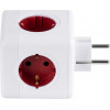 GloboStar Travel Powercube Pro Certified ��������� 6 ������ �� 4 ������ ��������� Childproof Eu Schuko Ac 220-240V & 2 ������ Usb Max 2.1A/Dc 5V �7.5 x �11.5 x �7.5 - ����� �� ������� - Max Load 3680W/16A - (79634)