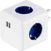 GloboStar Travel Powercube Pro Certified ��������� 6 ������ �� 4 ������ ��������� Childproof Eu Schuko Ac 220-240V & 2 ������ Usb Max 2.1A/Dc 5V �7.5 x �11.5 x �7.5 - ����� �� ���� - Max Load 3680W/16A - (79638)