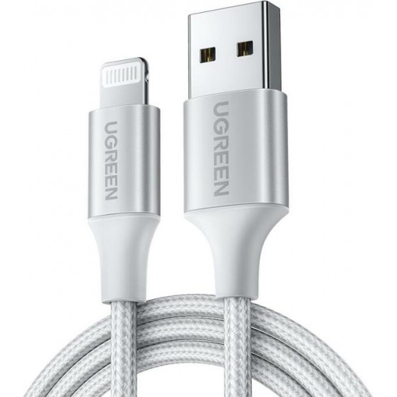 Ugreen Charging Cable Mfi US199 i6 Silver 1m 60161 2.4A - (US199/60161)