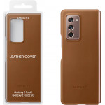 Samsung ���� Z Fold 2 5G F916 Leather Cover Brown Packing Or - (EF-VF916LAEGEU)