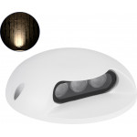 GloboStar STEP-Luna ����������� ��������� ����������� - ��������� Led 3W 330lm 10� Dc 24V ��������� IP65 �12 x �3cm ����� ����� 3000K - ����� - 3 Years Warranty - (90619)