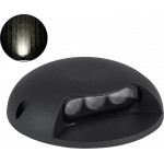 GloboStar STEP-Luna ����������� ��������� ����������� - ��������� Led 3W 345lm 10� Dc 24V ��������� IP65 �12 x �3cm ������ ����� 4500K - ����� - 3 Years Warranty - (90617)