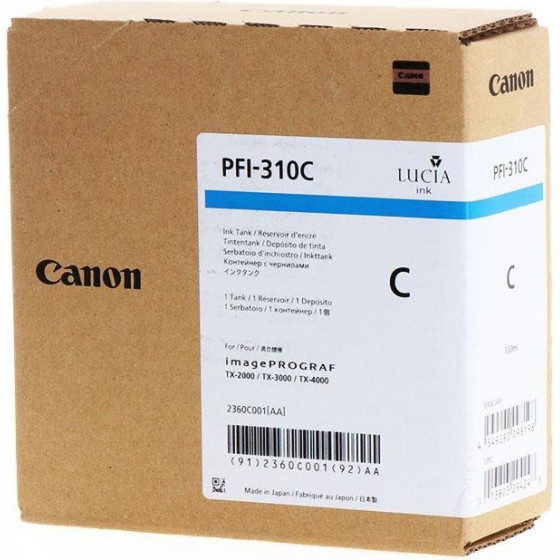 Canon Pigment ������ Inkjet PFI-310 Cyan (CANPFI310C) - (2360C001)