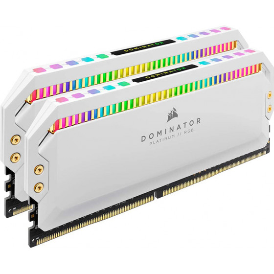 Corsair Dominator Platinum Rgb 32GB (2 x 16GB) DDR4 Dram 3200MHz C16 Memory Kit -- White - (CMT32GX4M2E3200C16W)