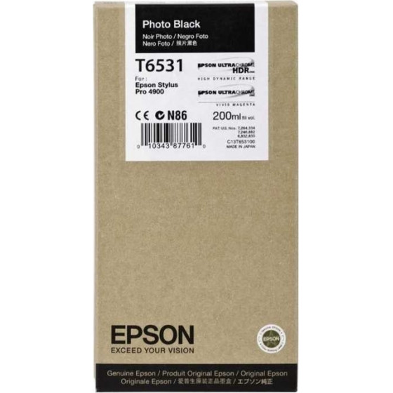 Epson ������ Inkjet T6531 Photo Black - (C13T653100)