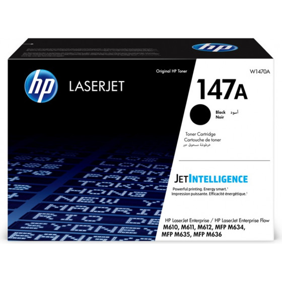 HP 147A Black Laserjet Toner Cartridge (10.5k) - (W1470A)