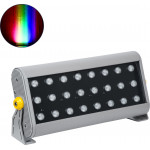 GloboStar FLOOD-Hena ��������� Wall Washer ��� ������� ������� Led 48W 4800lm 30� Dc 24V ��������� IP65 �39 x �6 x �17cm ��������� Rgb DMX512 - ����� - 3 Years Warranty - (90643)