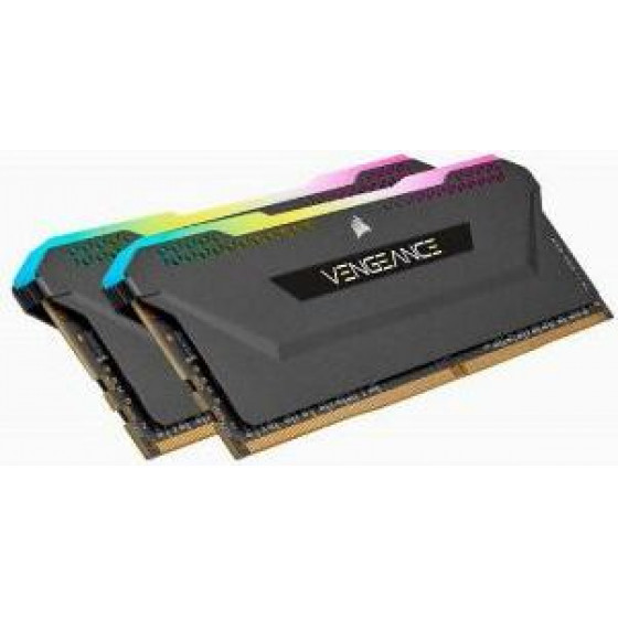 Corsair Ram Dimm XMS4 Kit 2x16GB DDR4, 3200MHz, Latency 16-20-20-38, 1.35V, Vengeance Rgb Pro SL, Xmp 2.0, Rgb LED, BLACK, LTW. - (CMH32GX4M2E3200C16)