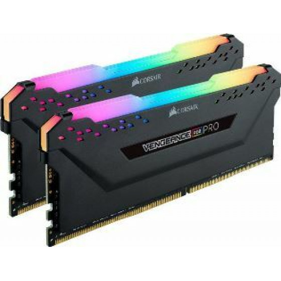 Corsair Ram Dimm XMS4 Kit 2x32GB DDR4, 3600MHz, Latency 18-22-22-42, 1.35V, Vengeance Rgb PRO, Xmp 2.0, Rgb LED, BLACK, LTW. - (CMW64GX4M2D3600C18)