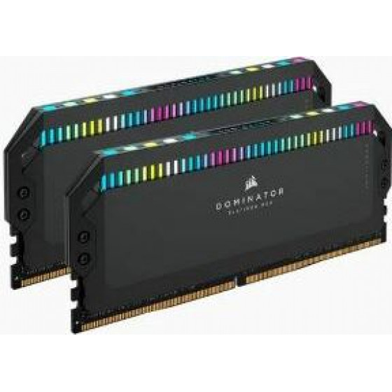 Corsair Ram Dimm XMS5 Kit 2x16GB DDR5, 5200MHz, Latency 40-40-40-77, 1.25V, Dominator Platinum Rgb DDR5, Xmp 3.0, Rgb LED, BLACK, LTW. - (CMT32GX5M2B5200C40)