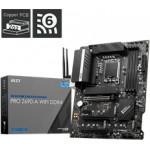 MSI Mb Socket Intel LGA1700 12th GEN, Cs Intel Z690, 4 Dimm Sockets DDR4, DP/HDMI, Lan Intel 2.5G, ATX, 3YW. - (Pro Z690-A Wifi DDR4)