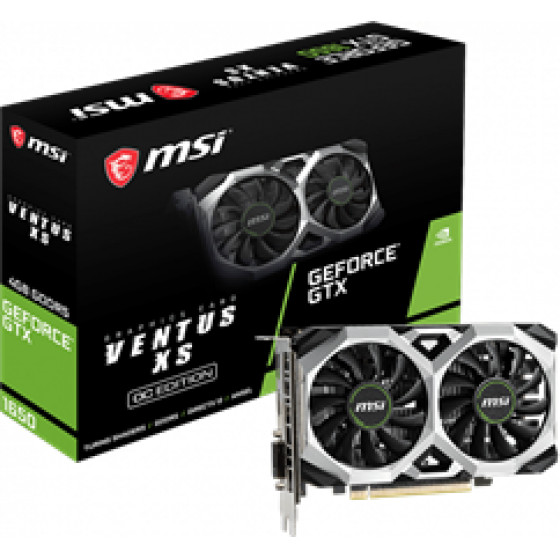 MSI Vga PCI-E Nvidia Gf 4GB/128BIT, GDDR5, Dl DVI-D/HDMI/Display PORT, 2 Slot FANSINK, 3YW. - (Gtx 1650 Ventus Xs 4G OC)