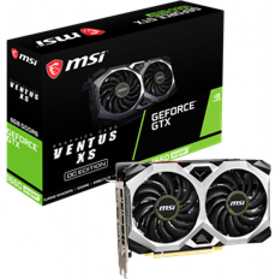 MSI Vga PCI-E Nvidia Gf 6GB/192BIT, GDDR6, HDMI/3x Display PORT, 2 Slot FANSINK, 3YW. - (Gtx 1660 Super Ventus Xs OC)
