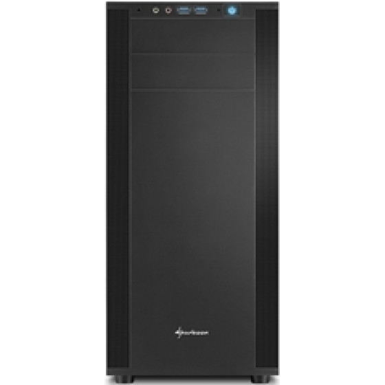 Sharkoon Pc Chassis Midi Tower ATX, BLACK, W/O PSU, 1x12CM Front FAN, 1x12CM Rear FAN, 2YW. - (M25-V)