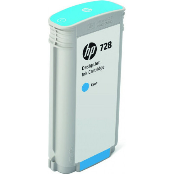 HP Ink No 728 Cyan 130ML - (F9J67A)