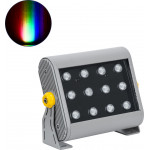 GloboStar FLOOD-Hena ��������� Wall Washer ��� ������� ������� Led 24W 2400lm 30� Dc 24V ��������� IP65 �22.5 x �6 x �16.5cm ��������� Rgb DMX512 - ����� - 3 Years Warranty - (90641)