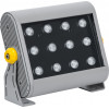 GloboStar FLOOD-Hena ��������� Wall Washer ��� ������� ������� Led 24W 2400lm 30� Dc 24V ��������� IP65 �22.5 x �6 x �16.5cm ��������� Rgb DMX512 - ����� - 3 Years Warranty - (90641)