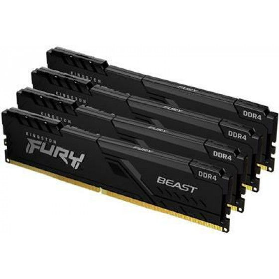 Kingston Technology Fury Beast Memory Module 64 Gb 4 x 16 Gb DDR4 2666 Mhz - (KF426C16BBK4/64)