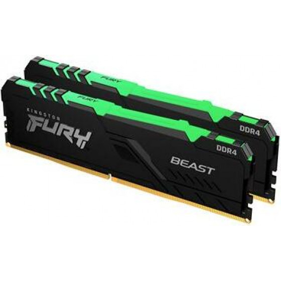 Kingston Technology Fury Beast Rgb Memory Module 16 Gb 2 x 8 Gb DDR4 3600 Mhz - (KF436C17BBAK2/16)