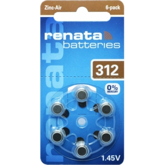 Renata Sbat 031 ZA312 ���� 1.45V ������ 6 ��������� ��������� - (RENZA312)