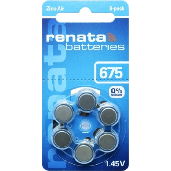 Renata Sbat 032 ZA675 ���� 1.45V ������ 6 ��������� ��������� - (RENZA675)