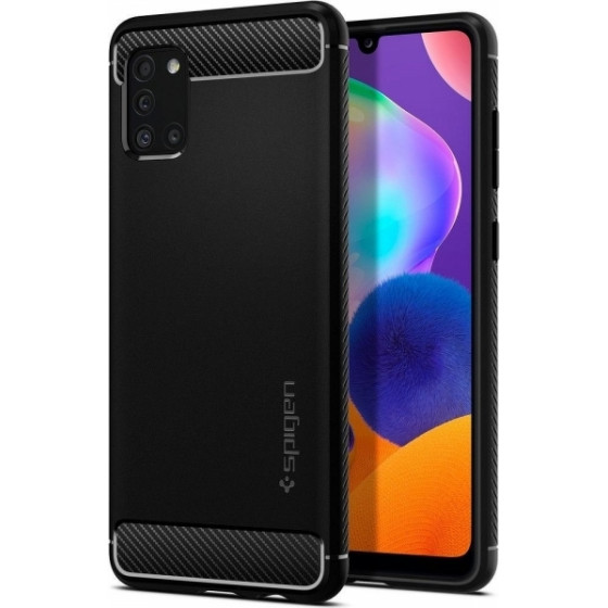 Spigen Rugged Armor Samsung A31 Black Backcover - (SPASA31B)