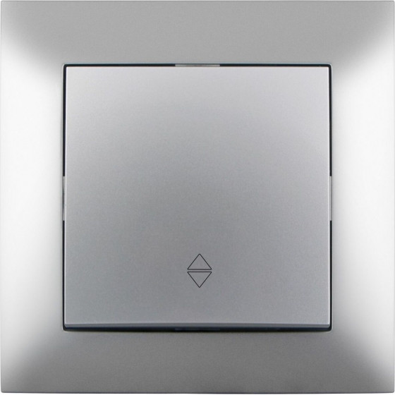 Entac 106 Arnold Recessed Alternative Wall Switch Silver - (ERWS12-ARN-S)