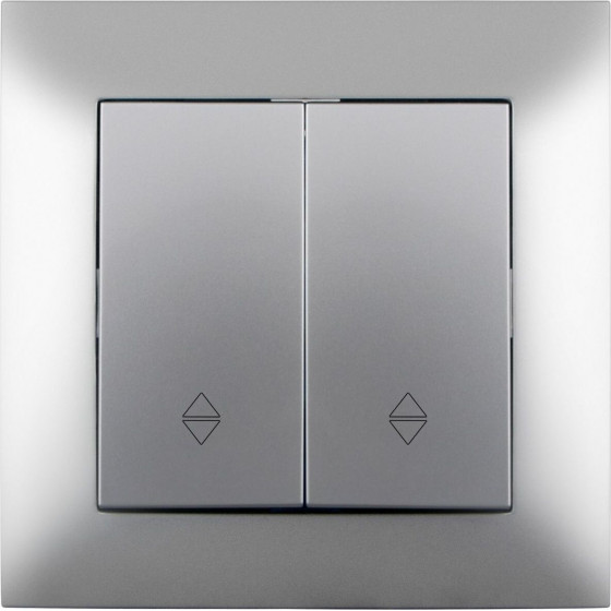 Entac 106+6 Arnold Recessed Alternative Switch Silver - (ERWS22-ARN-S)