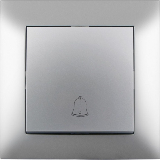 Entac Arnold Recessed Doorbell Switch Silver - (ERWSDB-ARN-S)