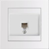 Entac Arnold Recessed Wall Lan Socket Cat5 White - (ERWLS-ARN-W)