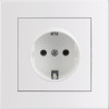 Entac Arnold Recessed Wall Socket Earthed White - (ERWS1E-ARN-W)
