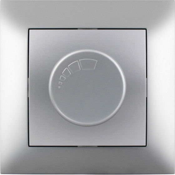 Entac Arnold Recessed Wall Switch Dimmer max.200W Silver - (ERWSDS-ARN-S)