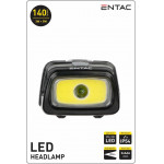 Entac Headlight 5+3W 3xAaa excl. Black - (EHL-3N5-PB)