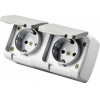 Entac Stephan Surface Mounted Wall Socket Earthed 2x IP54 - (ESMWS2E-STP)
