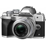 Olympus E-M10 IV Camera 1442 EZ Pancake Kit slv/slv, M.Zuiko Digital ED 14-42mm F3.5-5.6 EZ silver - (V207132SE000)