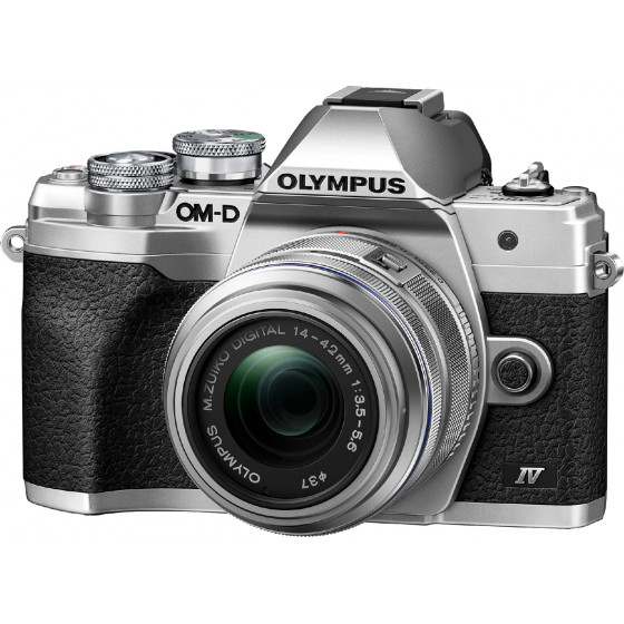Olympus E-M10 IV Camera 1442 EZ Pancake Kit slv/slv, M.Zuiko Digital ED 14-42mm F3.5-5.6 EZ silver - (V207132SE000)
