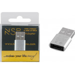 NSP ����������� Type C Female To Usb 2.0 Male 2.4A SILVER