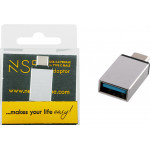 NSP ����������� Usb 3.0 Otg 2.4A Female �� Type C Male SILVER