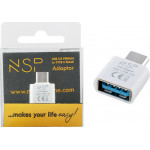 NSP ����������� Usb 3.0 Otg 2.4A Female �� Type C Male WHITE