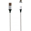 NSP Micro Usb ��������-Data Magnetic Braided NSC01 3.5A Qc 2.0 1m SILVER