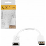 NSP N11 Cable Adapter Display Port V1.2 To Hdmi 4K V1.4 0,23m WHITE